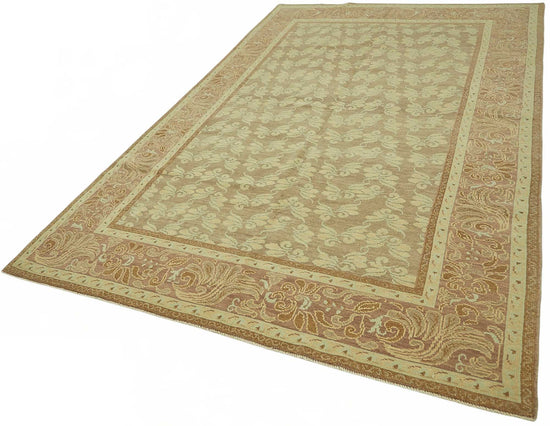 7x10 Hand-Knotted Wool Oushak Rug - 49084