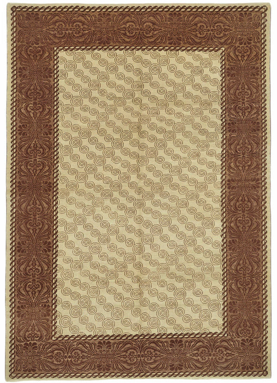 7x9 Hand-Knotted Wool Oushak Rug - 49085