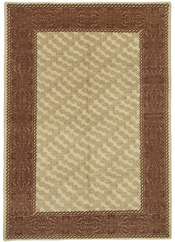 7x9 Hand-Knotted Wool Oushak Rug - 49085