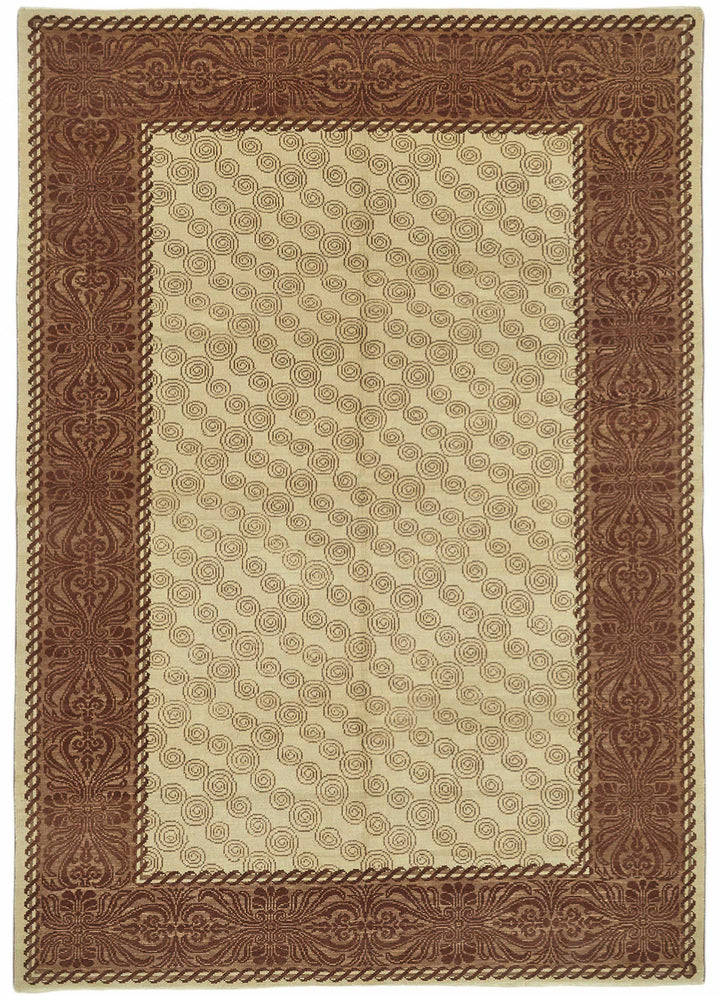 7x9 Hand-Knotted Wool Oushak Rug - 49085