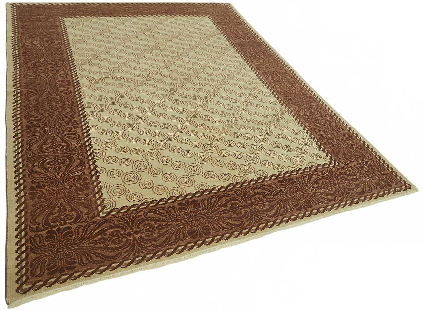 7x9 Hand-Knotted Wool Oushak Rug - 49085