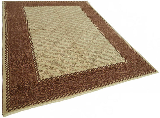 7x9 Hand-Knotted Wool Oushak Rug - 49085