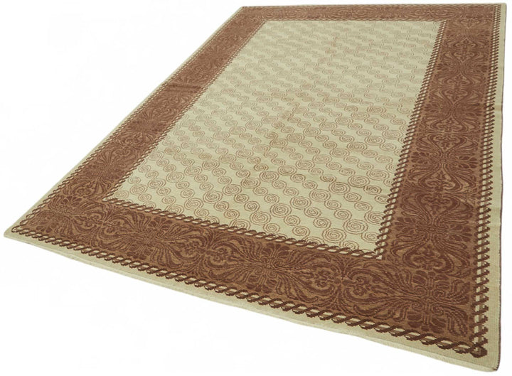 7x9 Hand-Knotted Wool Oushak Rug - 49085