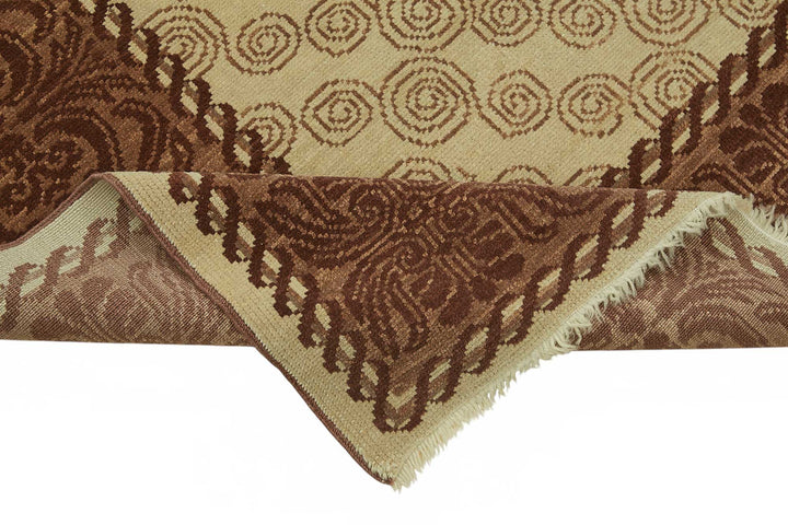 7x9 Hand-Knotted Wool Oushak Rug - 49085