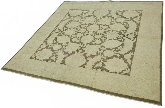 6x6 Hand-Knotted Wool Oushak Rug - 49088