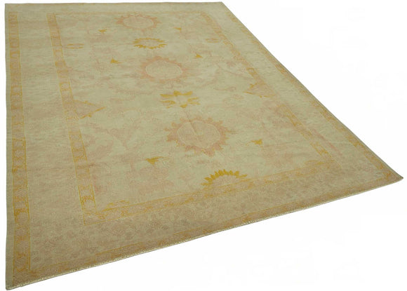 6x8 Hand-Knotted Wool Oushak Rug - 49089