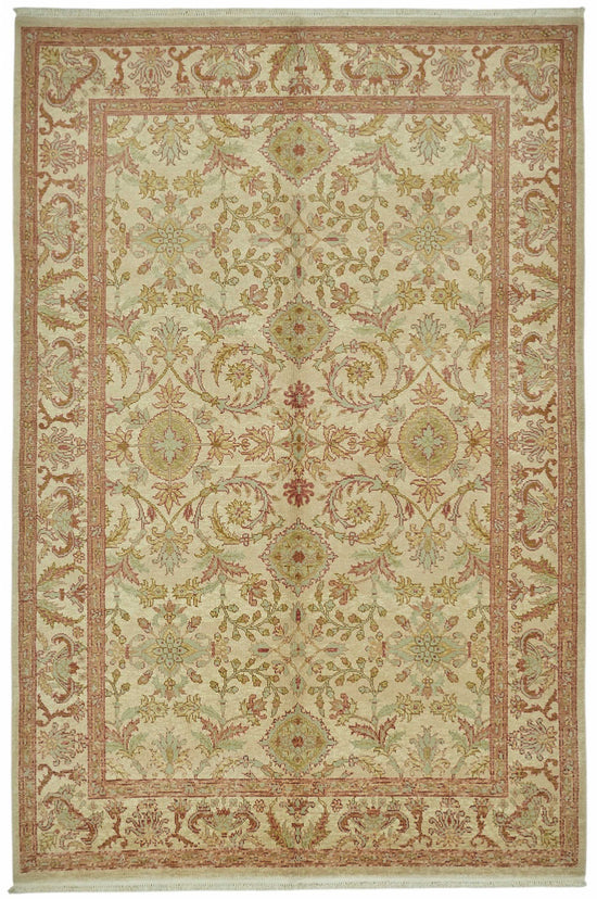 6x9 Hand-Knotted Wool Oushak Rug - 49090