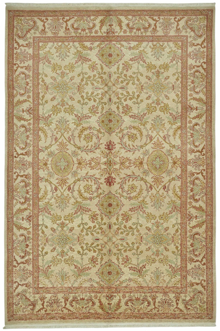 6x9 Hand-Knotted Wool Oushak Rug - 49090
