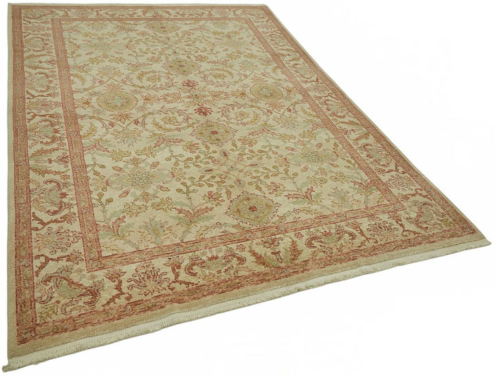 6x9 Hand-Knotted Wool Oushak Rug - 49090