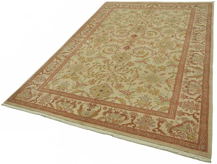 6x9 Hand-Knotted Wool Oushak Rug - 49090