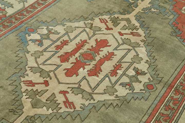 7x9 Hand-Knotted Wool Oushak Rug - 49091