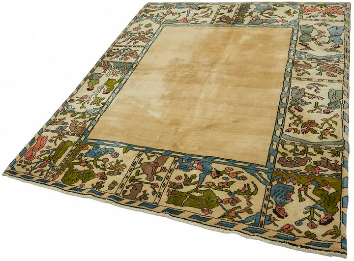 5x6 Hand-Knotted Wool Oushak Rug - 49092