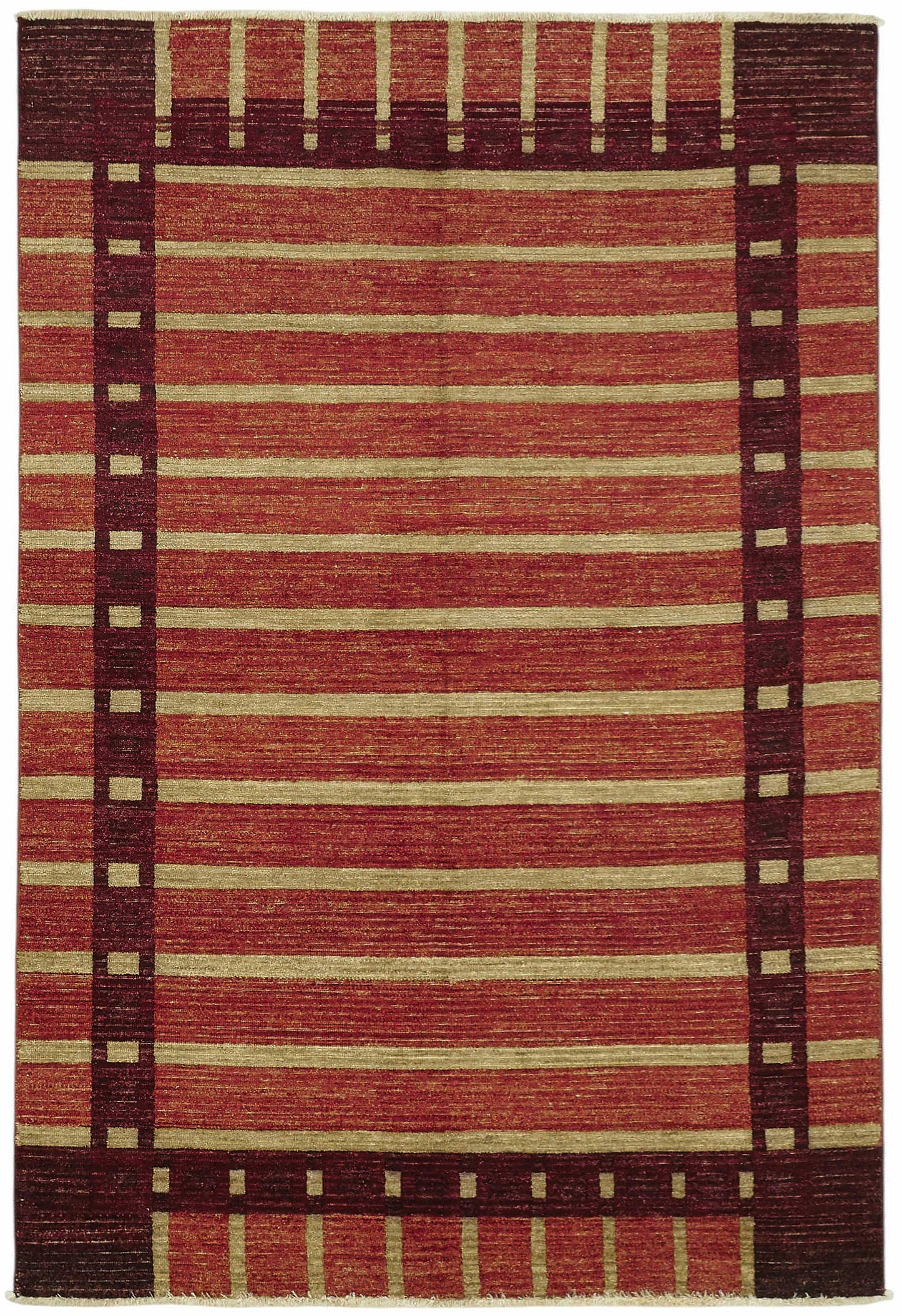 5x8 Hand-Knotted Wool Oushak Rug - 49095