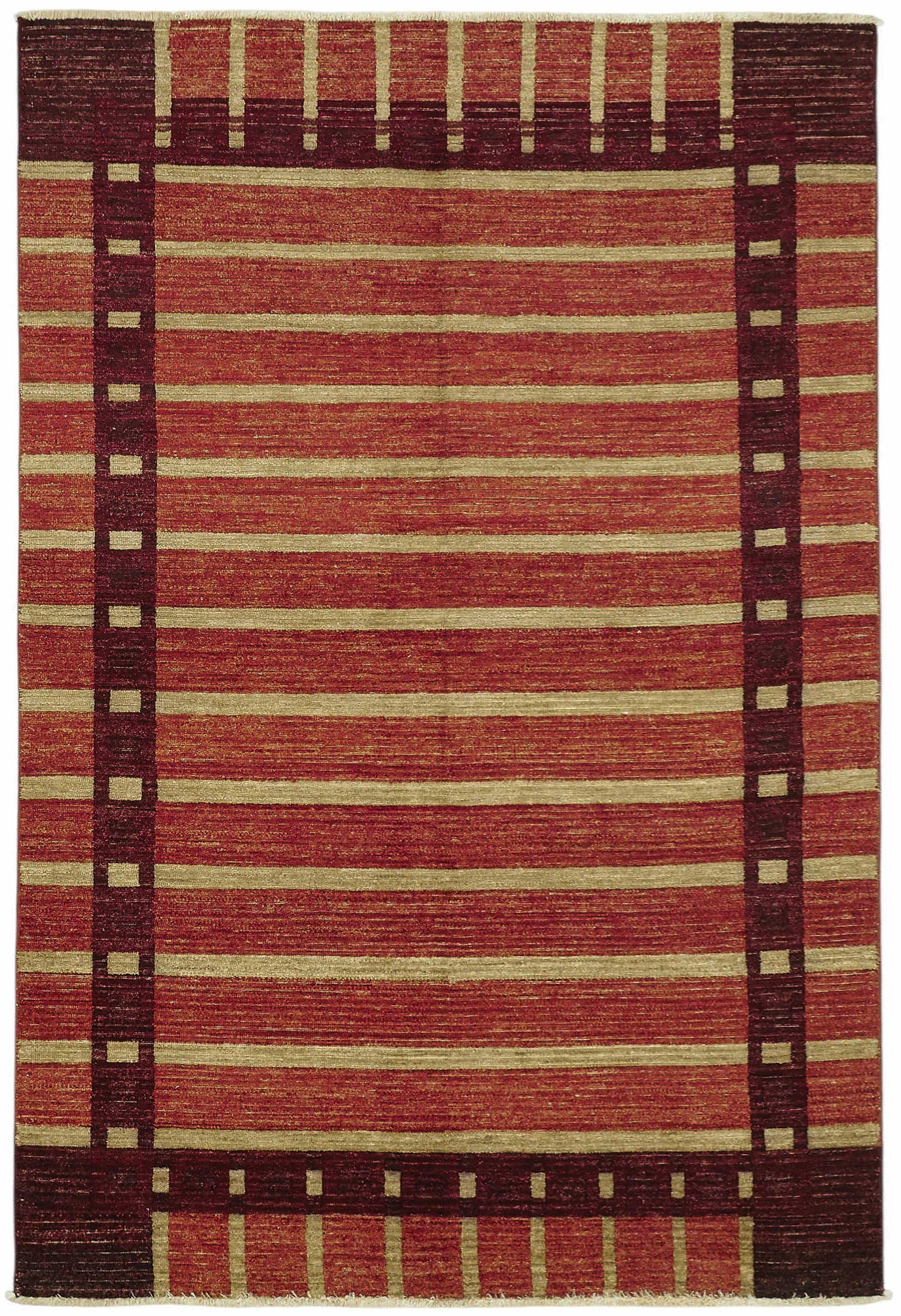 5x8 Hand-Knotted Wool Oushak Rug - 49095