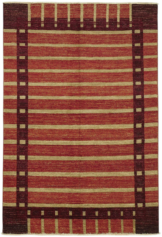 5x8 Hand-Knotted Wool Oushak Rug - 49095