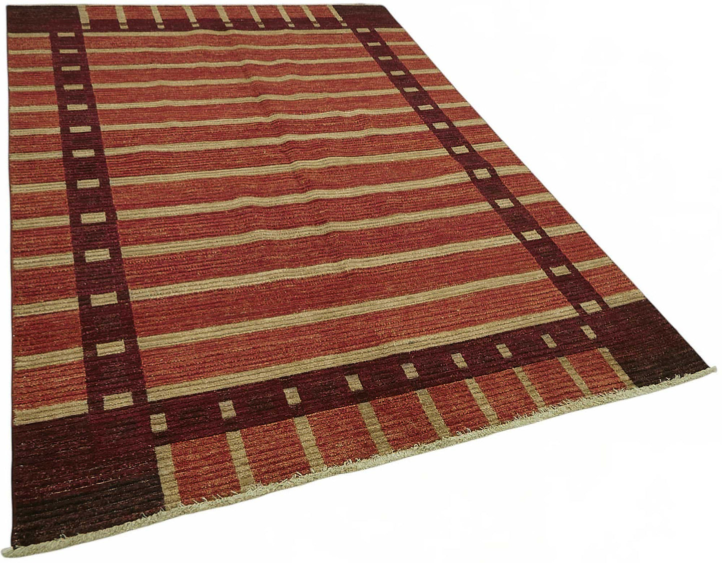 5x8 Hand-Knotted Wool Oushak Rug - 49095
