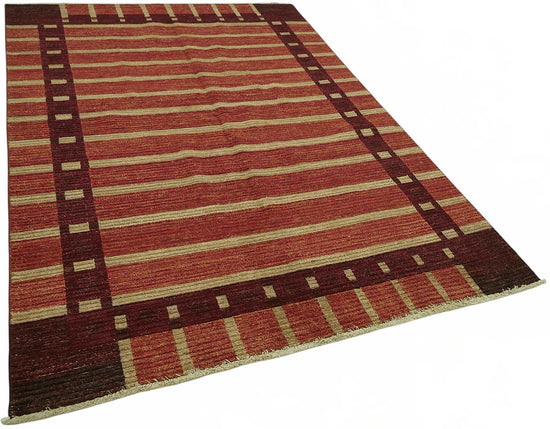 5x8 Hand-Knotted Wool Oushak Rug - 49095