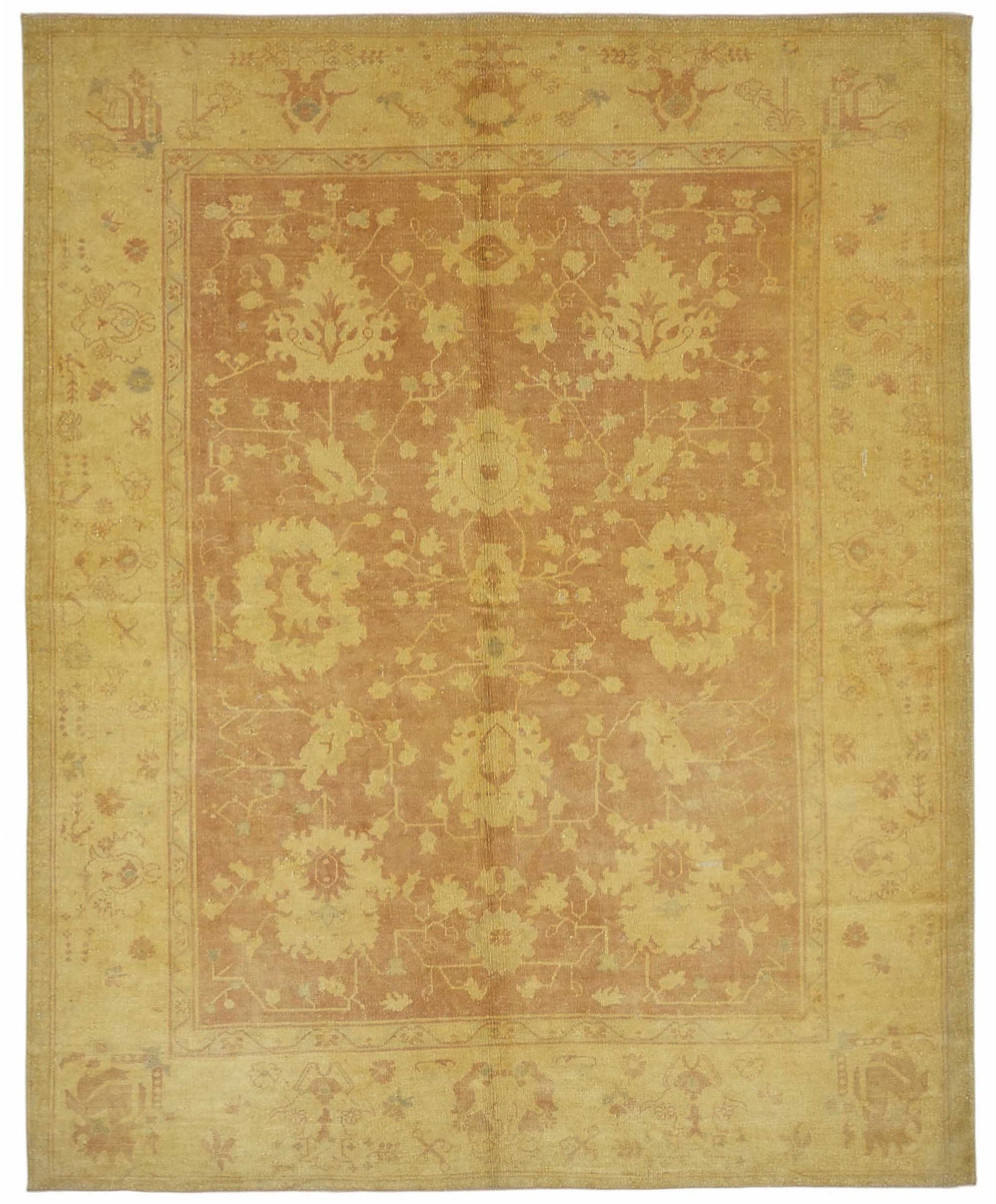 7x8 Hand-Knotted Wool Oushak Rug - 49096