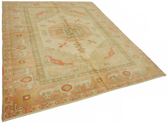 7x9 Hand-Knotted Wool Oushak Rug - 49099