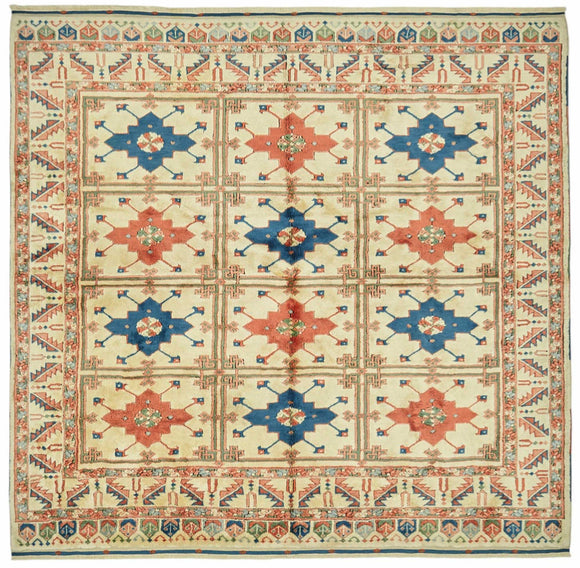 8x8 Hand-Knotted Wool Oushak Rug - 49101