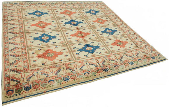 8x8 Hand-Knotted Wool Oushak Rug - 49101