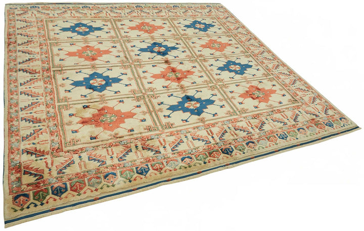8x8 Hand-Knotted Wool Oushak Rug - 49101