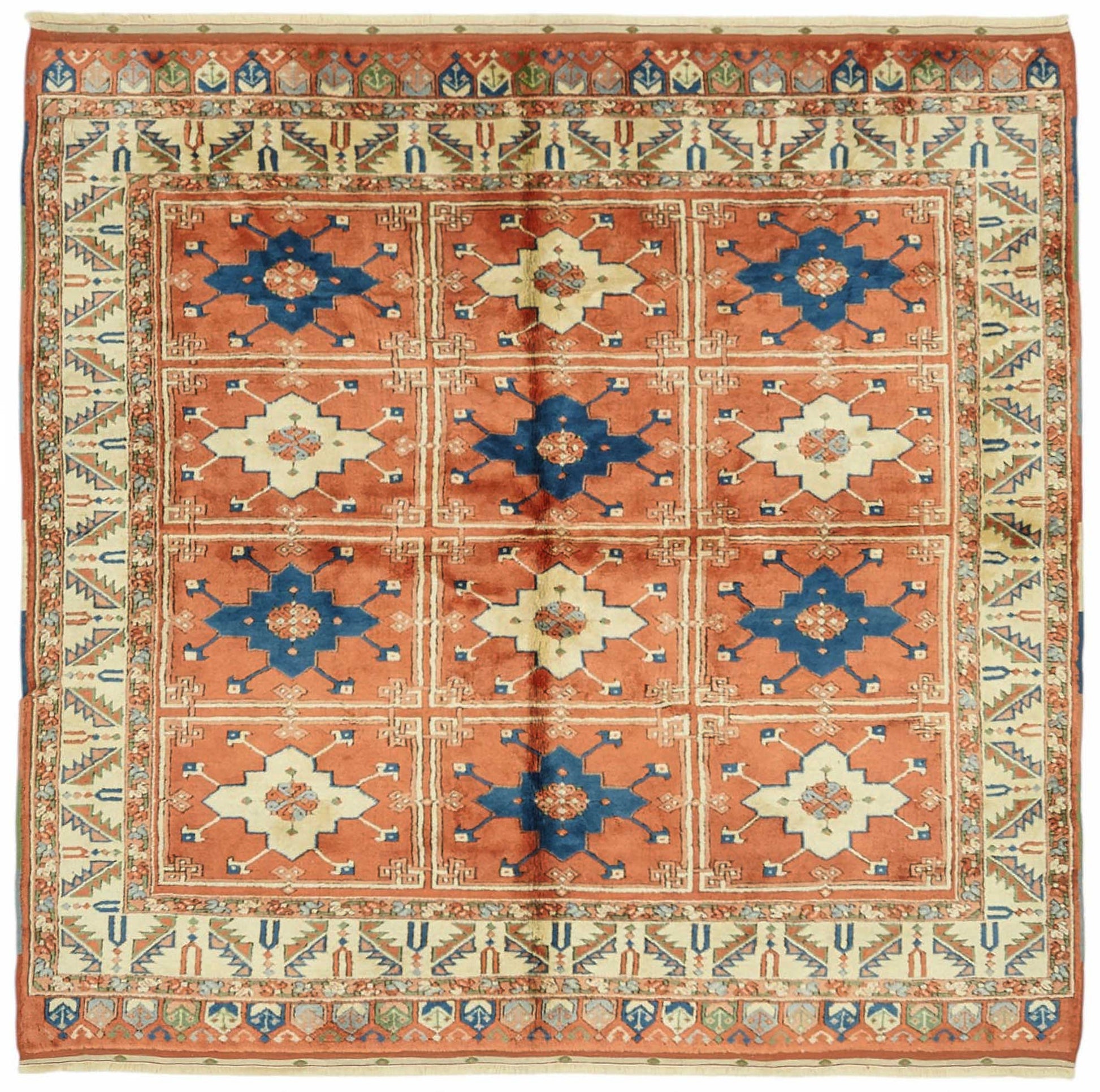 7x8 Hand-Knotted Wool Oushak Rug - 49102