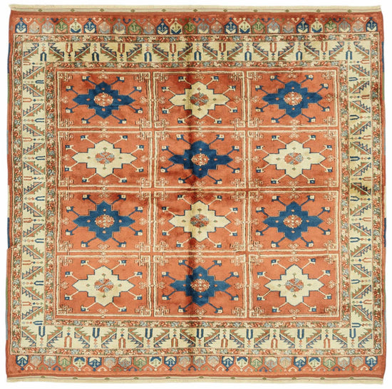 7x8 Hand-Knotted Wool Oushak Rug - 49102