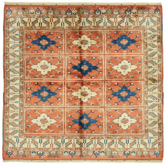 7x8 Hand-Knotted Wool Oushak Rug - 49102