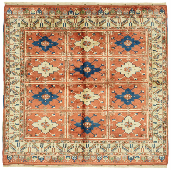 7x8 Hand-Knotted Wool Oushak Rug - 49102