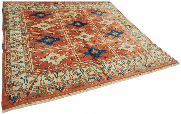 7x8 Hand-Knotted Wool Oushak Rug - 49102