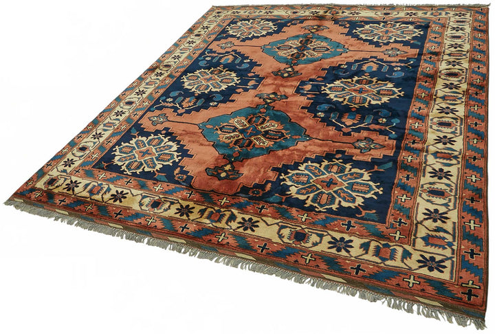 7x8 Hand-Knotted Wool Oushak Rug - 49104