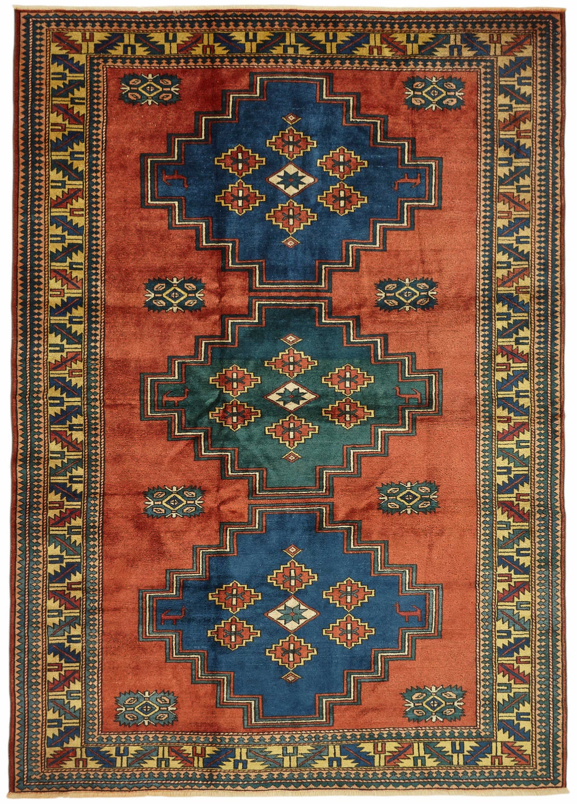 7x9 Hand-Knotted Wool Oushak Rug - 49105