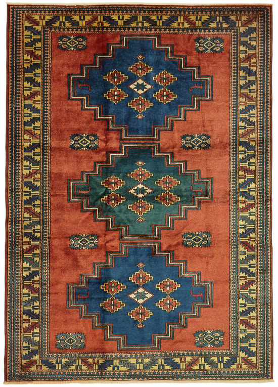 7x9 Hand-Knotted Wool Oushak Rug - 49105