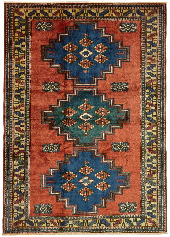 7x9 Hand-Knotted Wool Oushak Rug - 49105