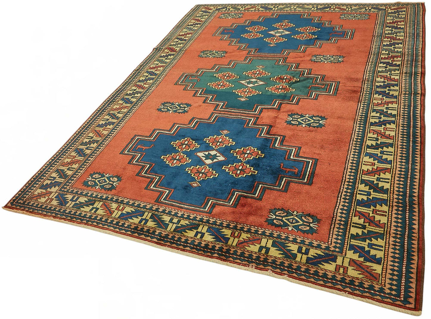7x9 Hand-Knotted Wool Oushak Rug - 49105