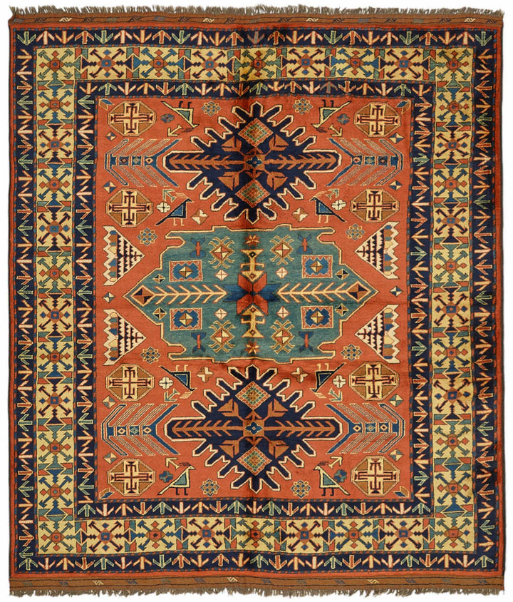 7x8 Hand-Knotted Wool Oushak Rug - 49108