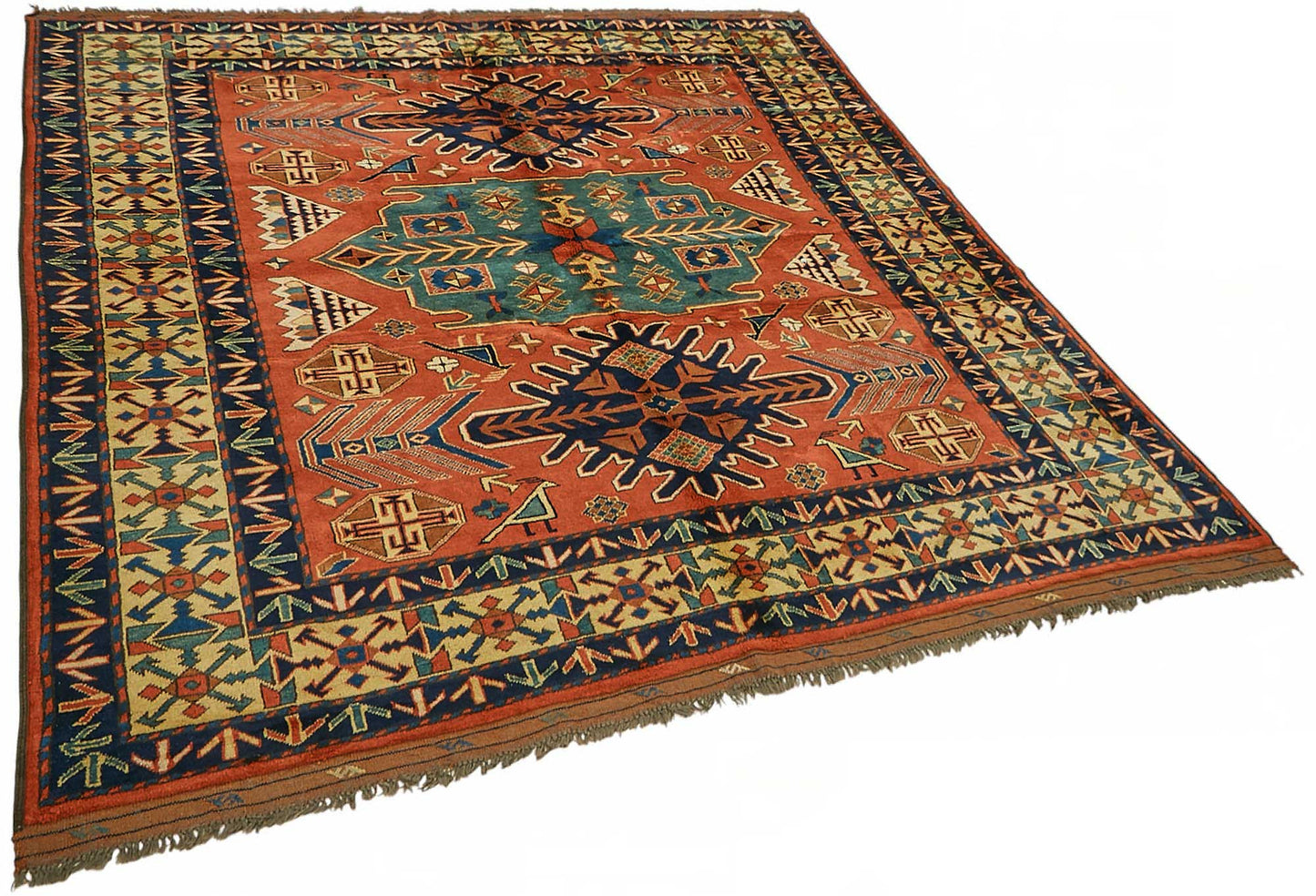 7x8 Hand-Knotted Wool Oushak Rug - 49108