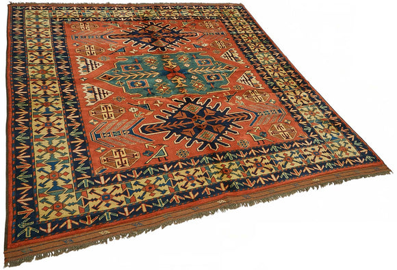 7x8 Hand-Knotted Wool Oushak Rug - 49108