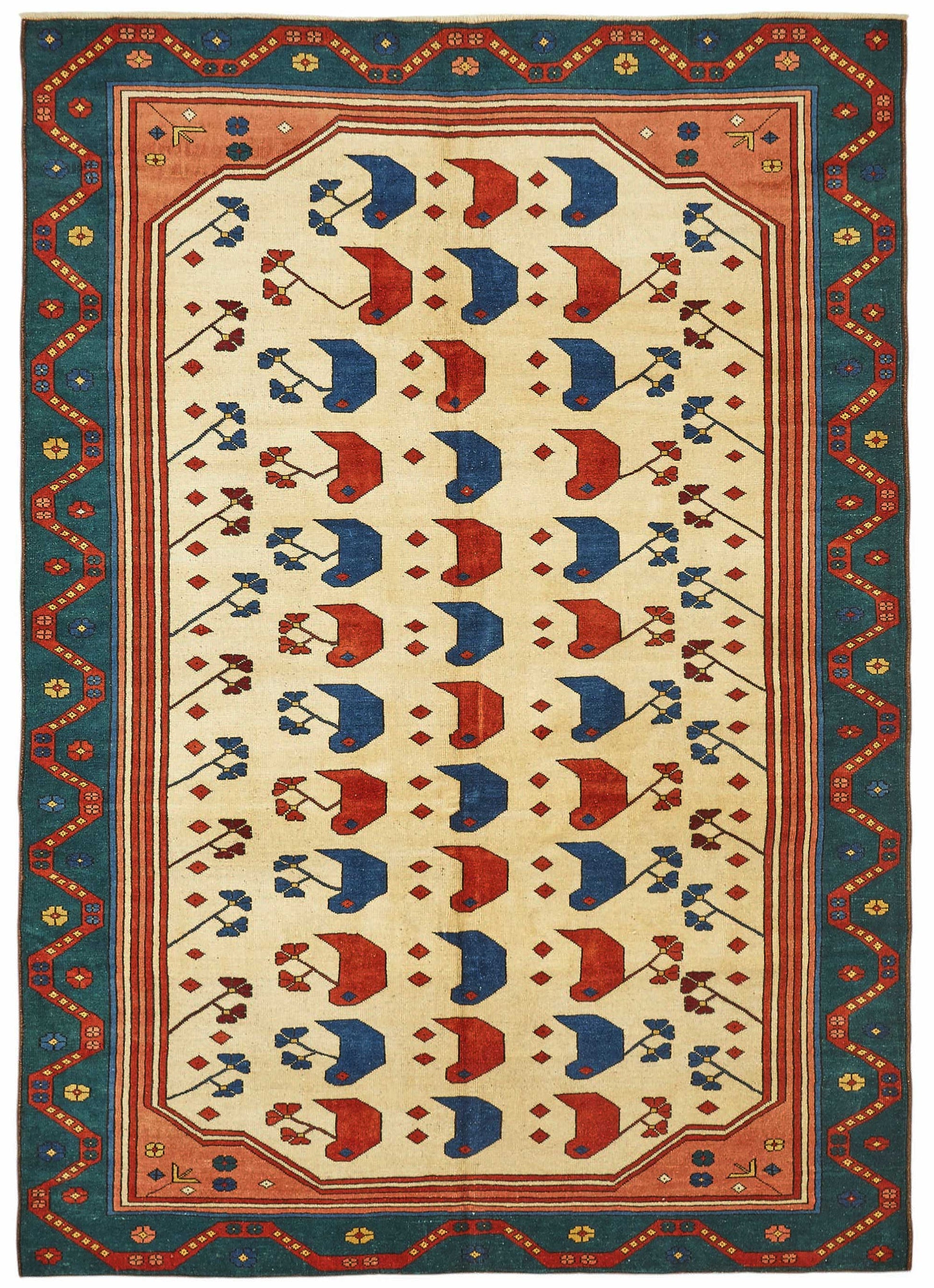 7x9 Hand-Knotted Wool Oushak Rug - 49110