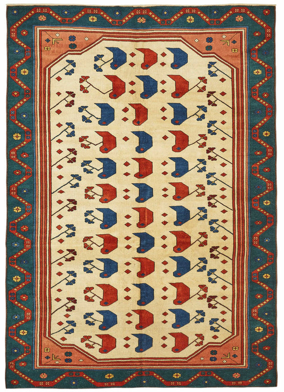 7x9 Hand-Knotted Wool Oushak Rug - 49110