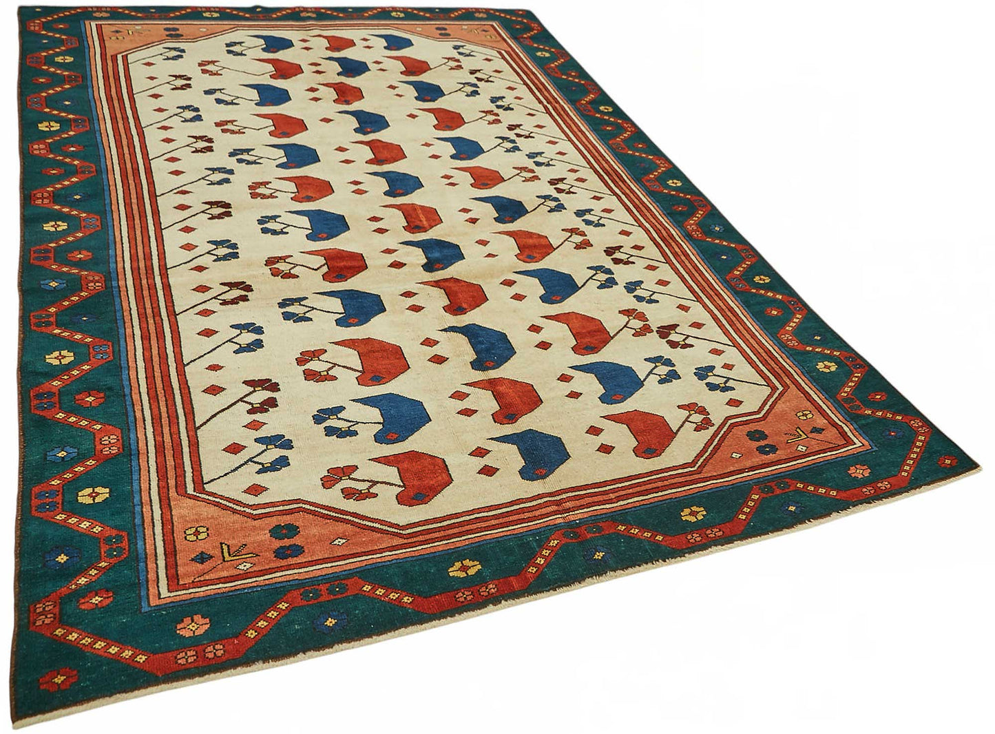 7x9 Hand-Knotted Wool Oushak Rug - 49110
