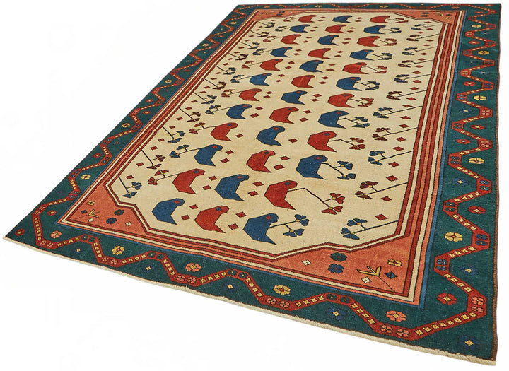 7x9 Hand-Knotted Wool Oushak Rug - 49110