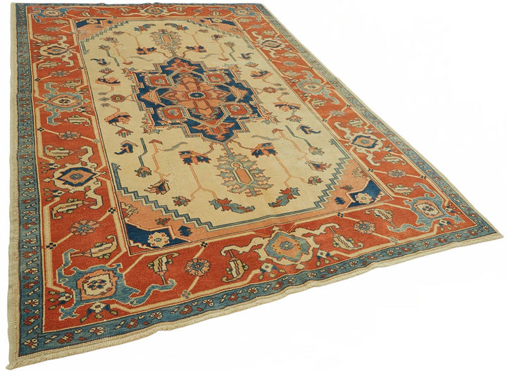 7x10 Hand-Knotted Wool Oushak Rug - 49112