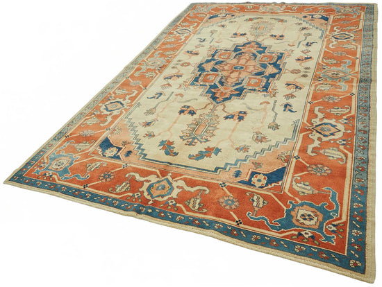 7x10 Hand-Knotted Wool Oushak Rug - 49112