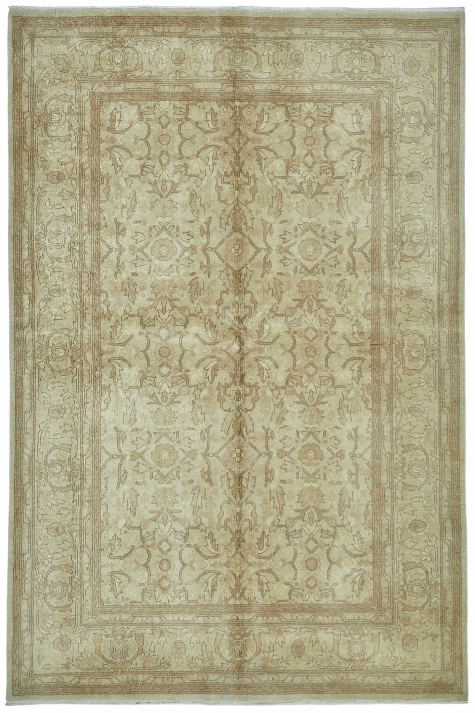 6x9 Hand-Knotted Wool Oushak Rug - 49113