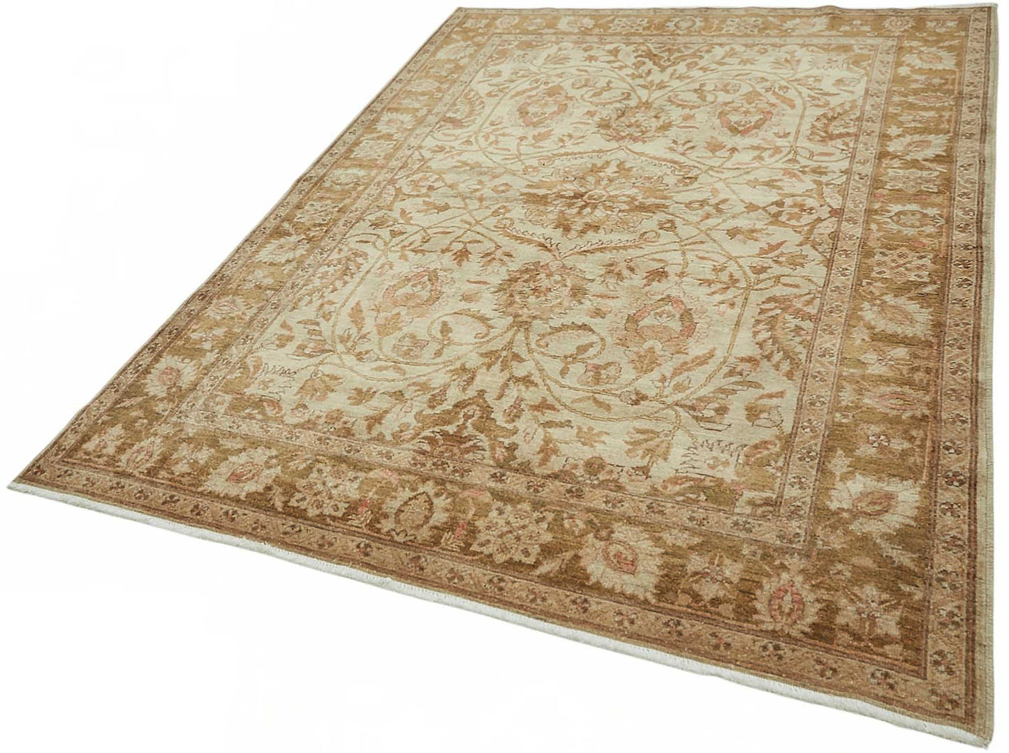 6x8 Hand-Knotted Wool Oushak Rug - 49115