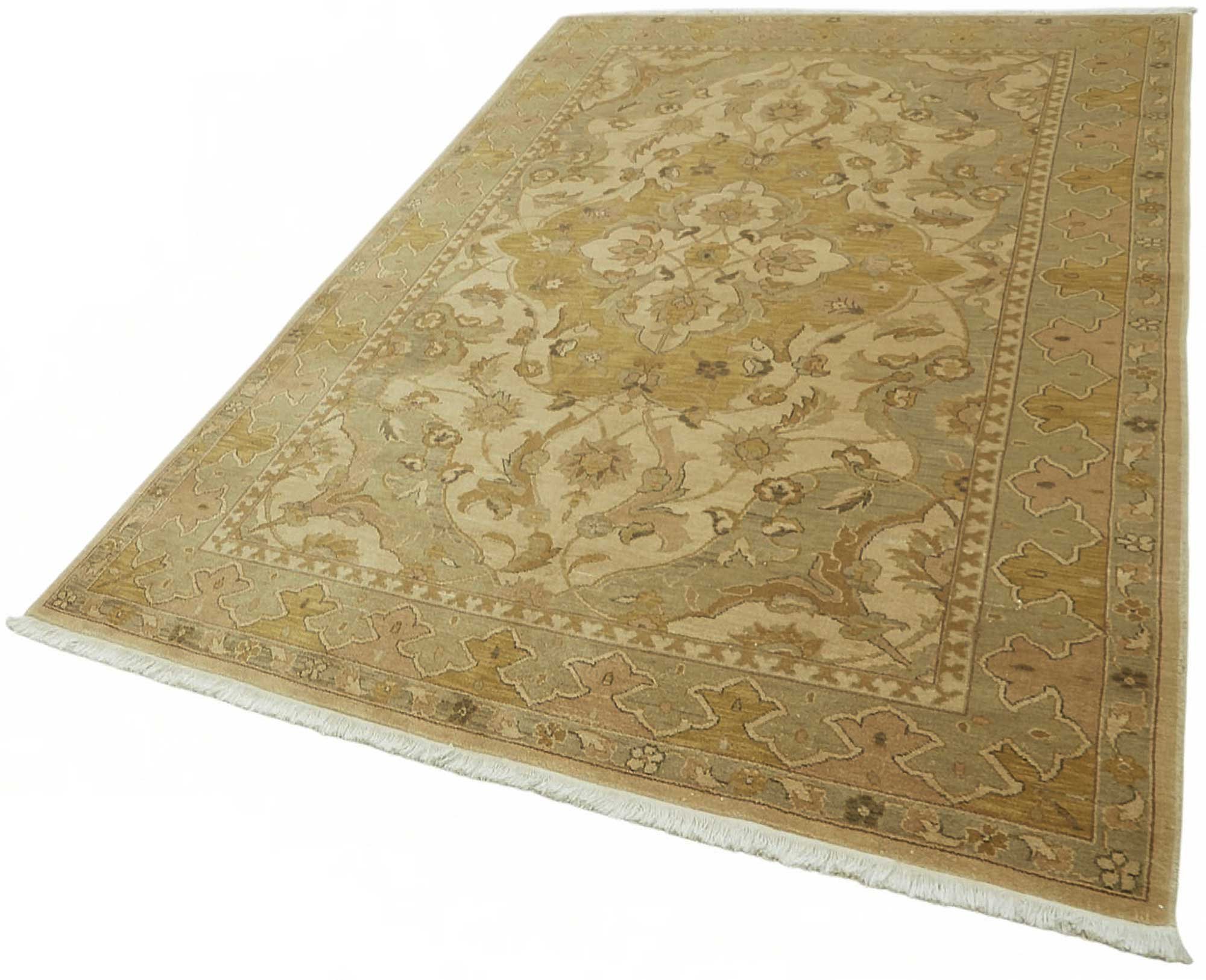 6x9 Hand-Knotted Wool Oushak Rug - 49116