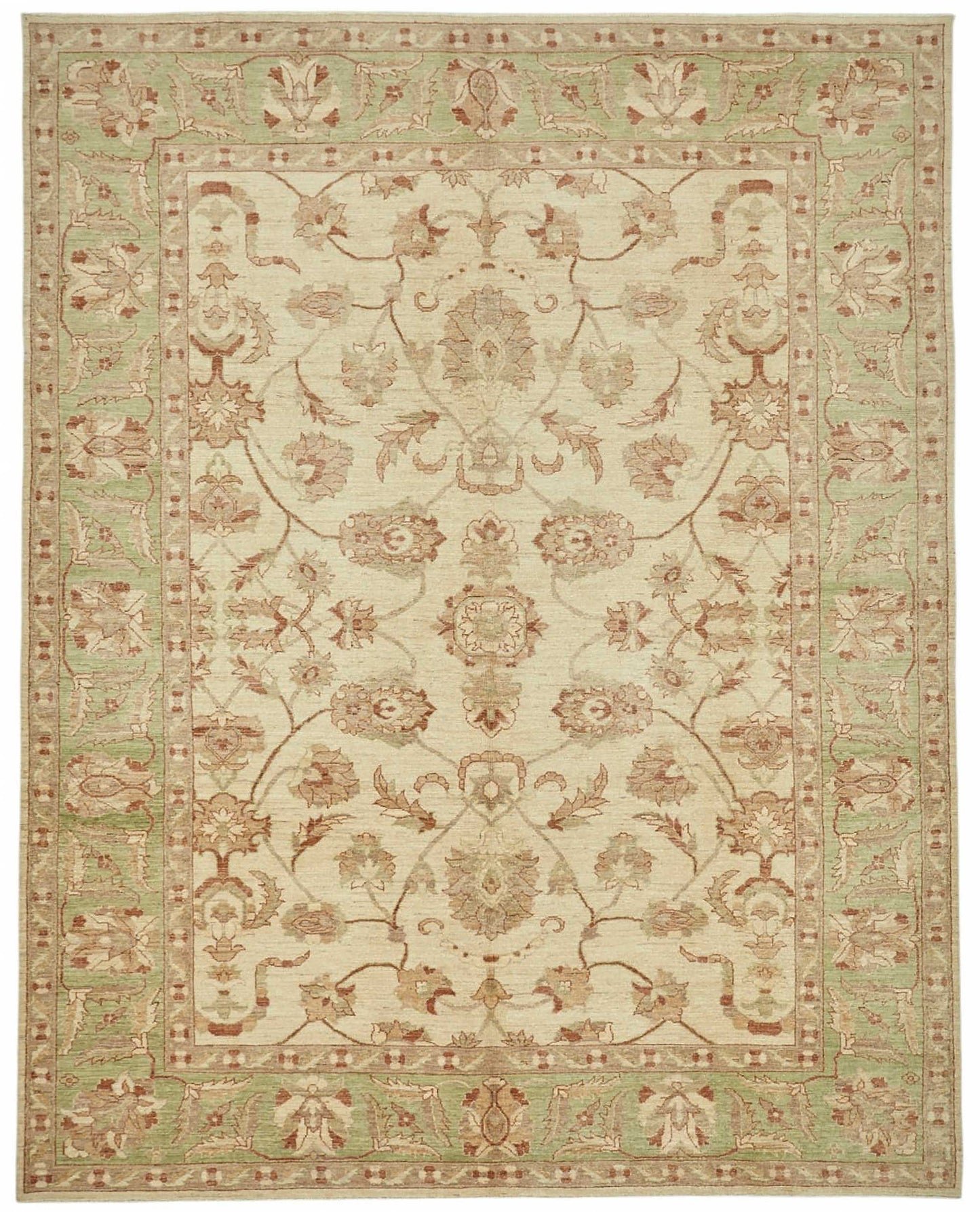 8x10 Hand-Knotted Wool Oushak Rug - 49117