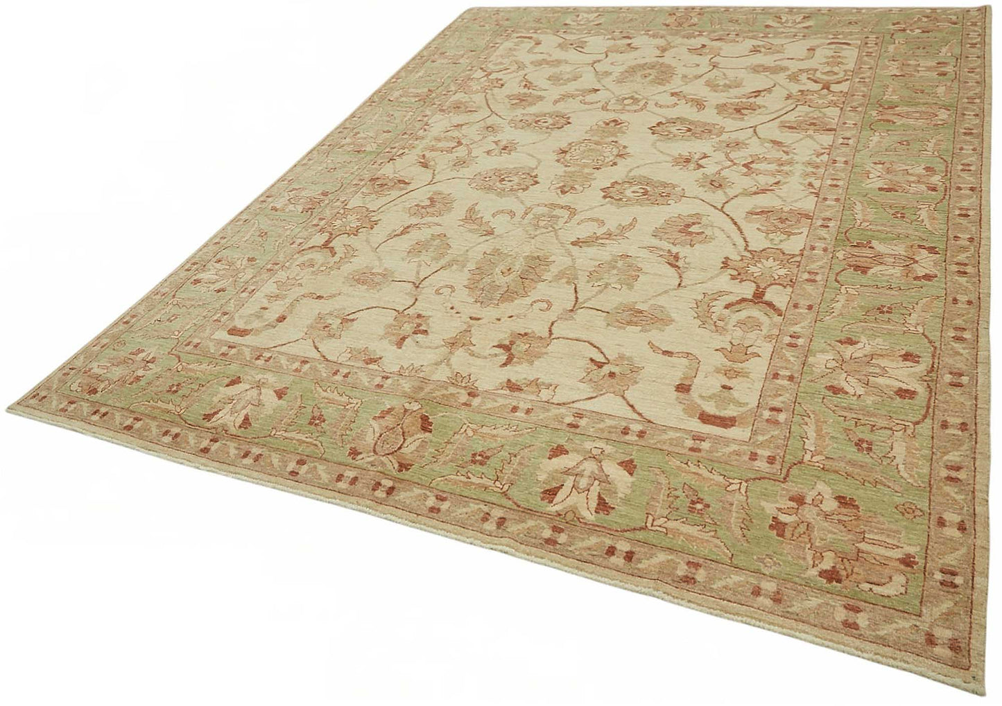 8x10 Hand-Knotted Wool Oushak Rug - 49117